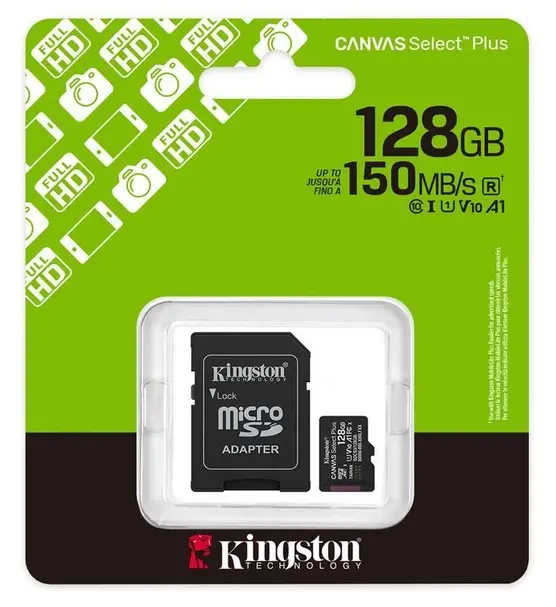 Накопичувач Micro SD KINGSTON SDCS3/128GBSP