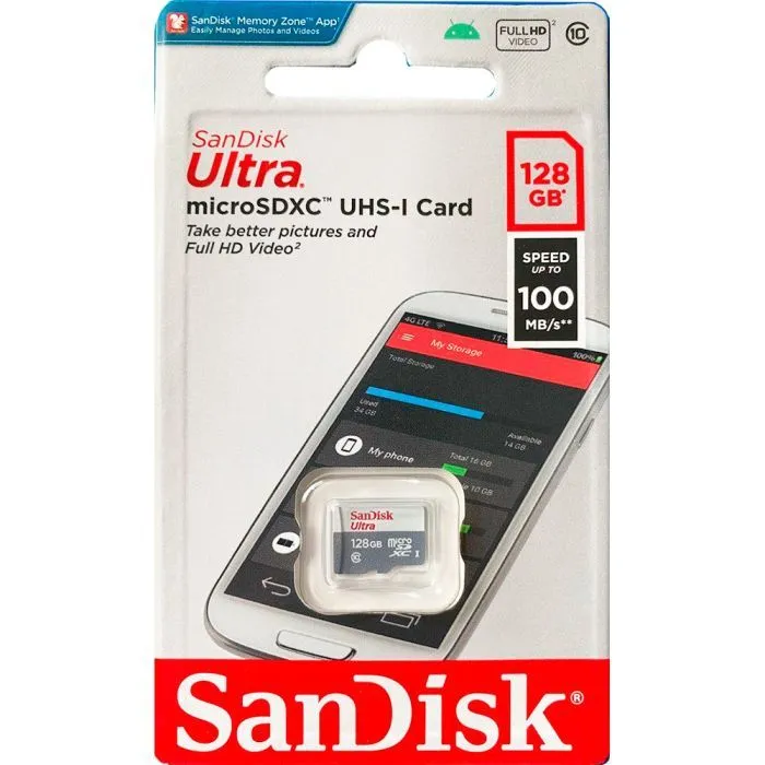 Накопичувач Micro SD SANDISK SDSQUNR-128G-GN3MN