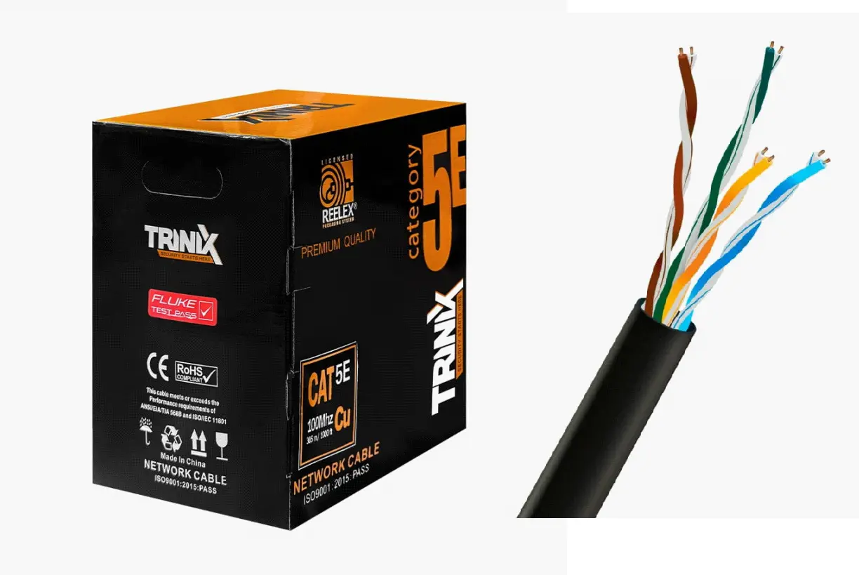 Кабель вита пара TRINIX UTP CAT5E CU 0.51 mm LDPE