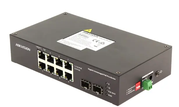 Комутатор некерований POE HIKVISION DS-3T0510HP-E/HS