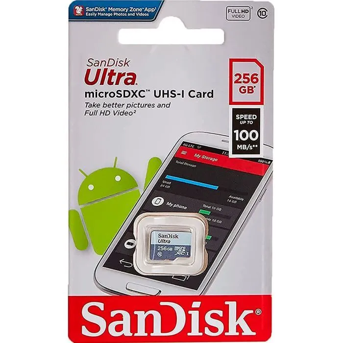Накопичувач Micro SD SANDISK SDSQUNR-256G-GN3MN